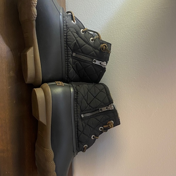 Sperry Black Quilted Boots - Picture 5 of 7